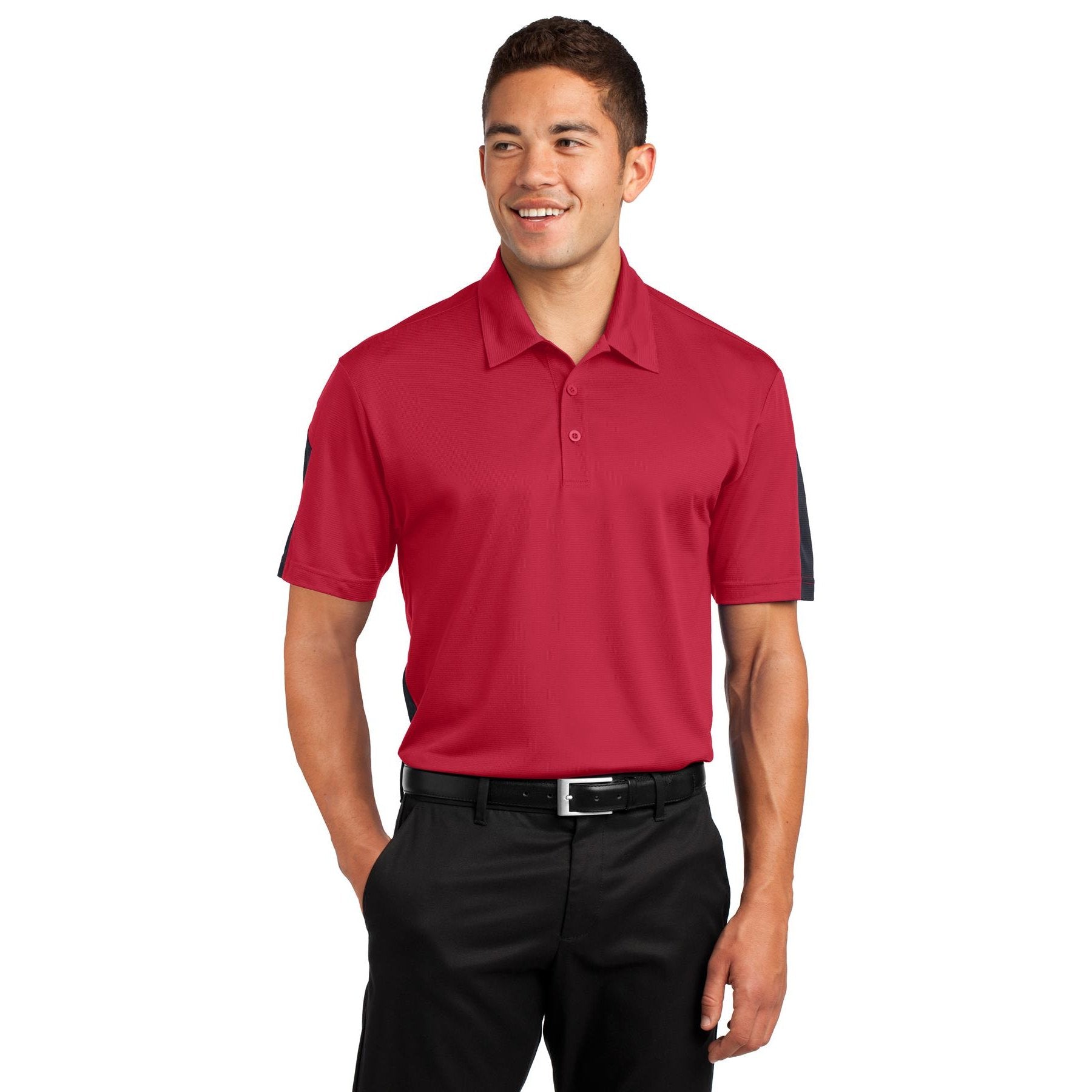 Sport-Tek-Sport-Tek® PosiCharge® Active Textured Colorblock Polo. ST695-MedTech-4
